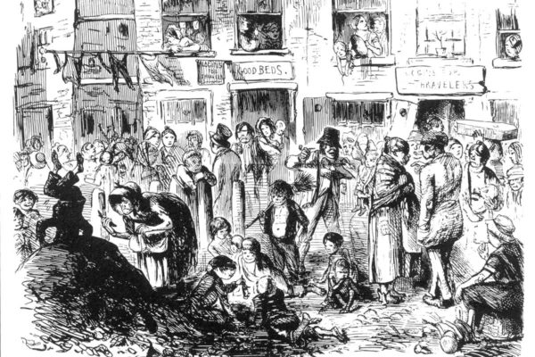 Το «A Court for King Cholera», ένα γνωστό καρτούν του John Leech που εμφανίστηκε στο περιοδικό Punch το 1852 προσφέρει μια σατιρική ματιά στον αντίκτυπο της πανδημίας της χολέρας στα αστικά κέντρα της βιομηχανικής επανάστασης.
